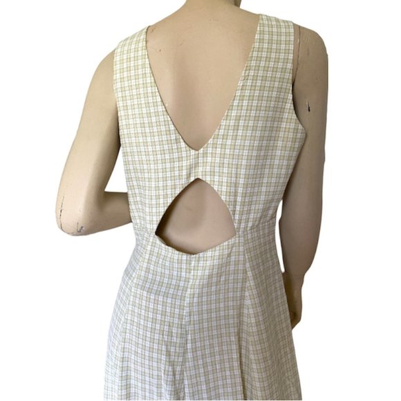 Zaga Collection Women's Long Maxi Herringbone Sleeveless Pleated Dress Size 9/10 - Picture 10 of 14